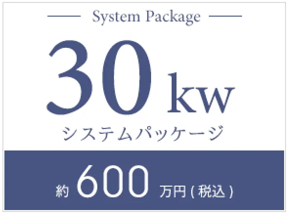 30kWシステムパッケージ約750万円